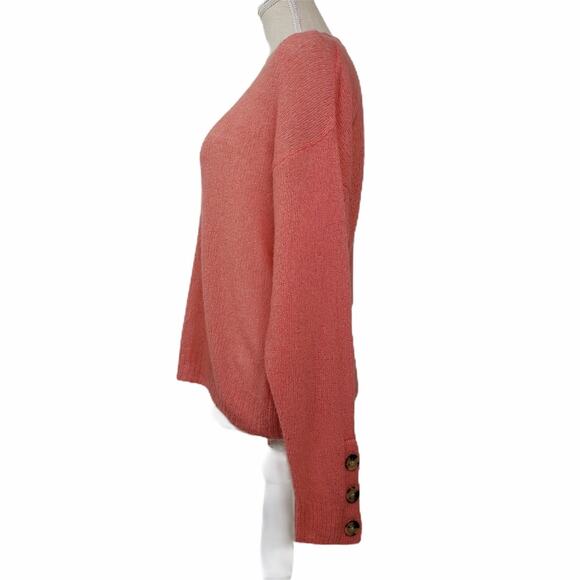 Joie Namio Wool Blend Sweater Rose (Coral) Women's Size Medium NEW - Picture 4 of 14
